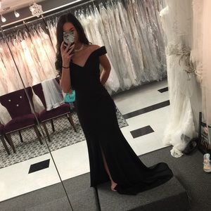 Black prom or formal dress